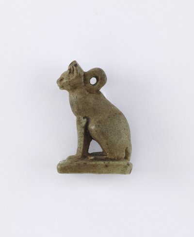 Chat assis, peut-être période tardive ou période saïte, 664-525 av. J.-C. (argile) - Egyptian